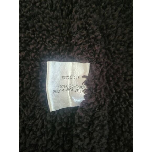 Barefoot Dreams‎ Cozychic Zip Up Hooded Sweater Size Small Chocolate Brown - Picture 6 of 7